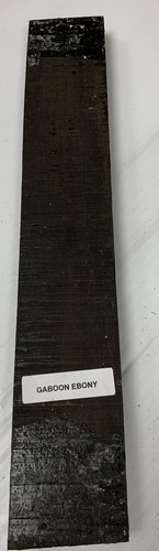 Gaboon Ebony Ukulele Guitar Fretboard/Fingerboard Wood Blank 12" x 2" x 3/8"