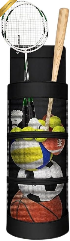 Extra Large Sports Ball Net, Mesh Soccer Team Balls Bag, over the Door Hanging S