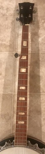 Wood Metal 5-string Banjo with American Eagle holding arrows/olive branch onBack
