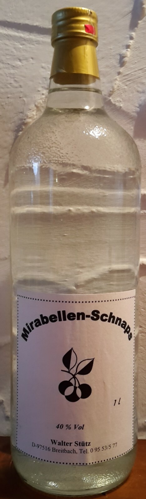 Mirabellenbrand Miraballenschnaps Mirabellenwasser Obstler 1 Liter 40 % Vol