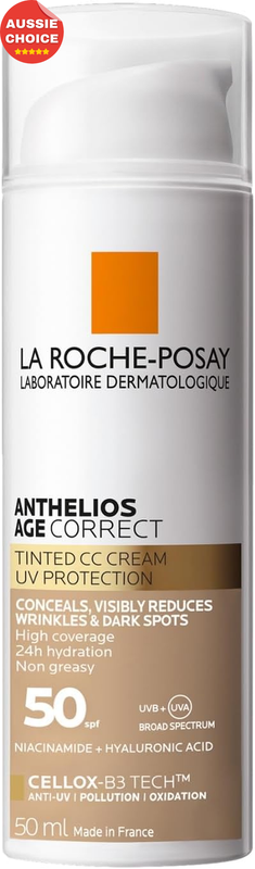 Anthelios Age Correct CC Cream SPF 50 50ml Tinted Hydrating Anti-Aging Formula