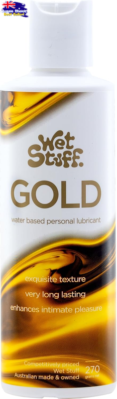 Gold Water-Based Lubricant 270g | Safe Personal Gel for Intimate Use