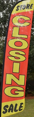 STORE CLOSING ~ Windless Feather Flag ~ includes Pole & Ground Stake 