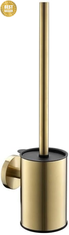 Stainless Steel Toilet Brush & Holder, Wall-Mounted,Easy to Install,Long Handle,