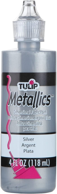 Tulip Dimensional Fabric Paint 17371 Dfpt 4Oz Metallic Silver 4 Fl Oz (Pack of