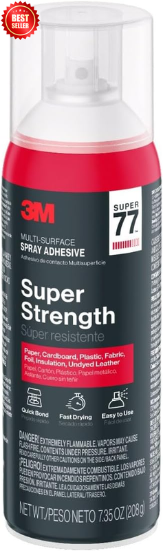 7.35 OZ Multi-Surface Spray Adhesive Quick Fast Dry Clear Fabric Foam US