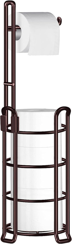 Toilet Paper Holder Toilet Paper Stand and Dispenser for 4 Meg...