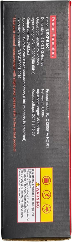 NC101 Car Battery Charger, 12V 6A Smart Battery Trickle Charger Automotive Batte
