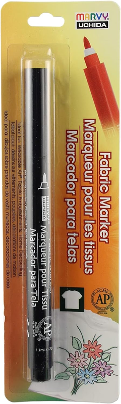 522-C-1 Marvy Fine Point Fabric Marker, Black