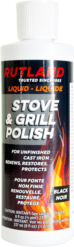 Stove Polish for Rutland Cast Iron Steel Black 8 Oz