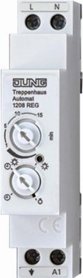 Jung Timer per Luce Scale 1208REG - Binario DIN, 230 V AC 50/60 Hz, 16 A Nuovo