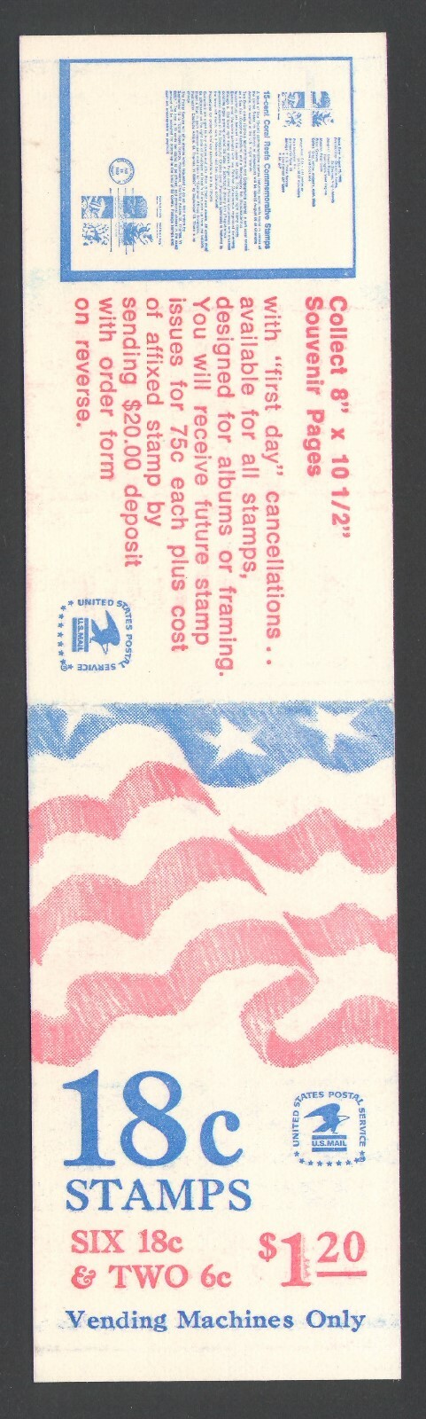 US Booklet of six 18 cent and two 6 cent 1981  Stamps, Scott BK138