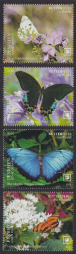 Penrhyn (2020) Butterflies of the World, Part I, Large Stamp - Sgls, Set/4