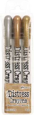 Tim Holtz Distress Crayon Set Metallics