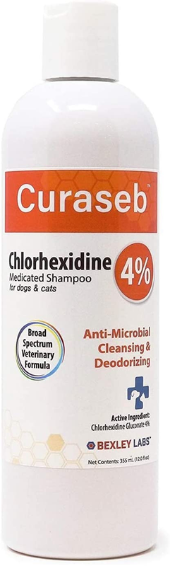Curaseb Chlorhexidine 4% Shampoo for Dogs & Cats, Maximum Veterinary Strength