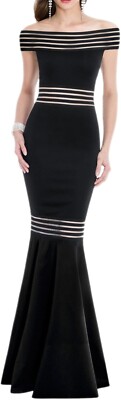 NWOT VENUS MESH DETAIL LONG DRESS SIZE10