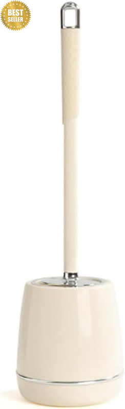 Premium Toilet Brush and Holder Set, Modern Bathroom Cleaning Tool with Sturdy B