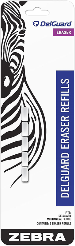 Delguard Mechanical Pencil Eraser Refills 5-Count