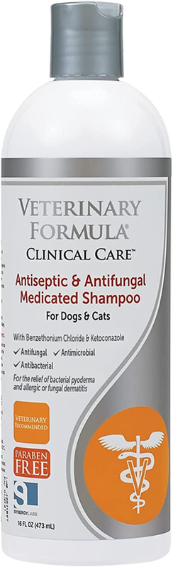 Veterinary Formula Clinical Care Antiseptic and Antifungal Medicated Shampoo for