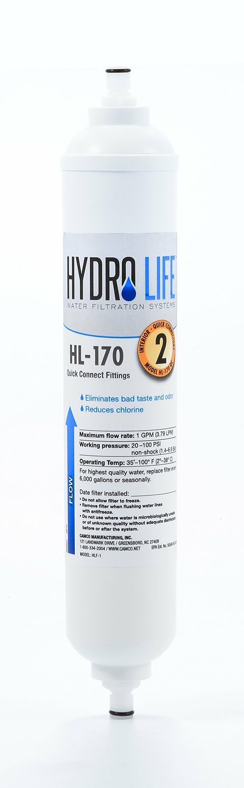 Hydro Life 52101 HL-170 QC Under Counter Replacement Filter