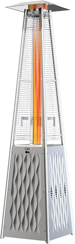 , 48000 Btu Outdoor Flame Patio Heater All Stainless Steel,
