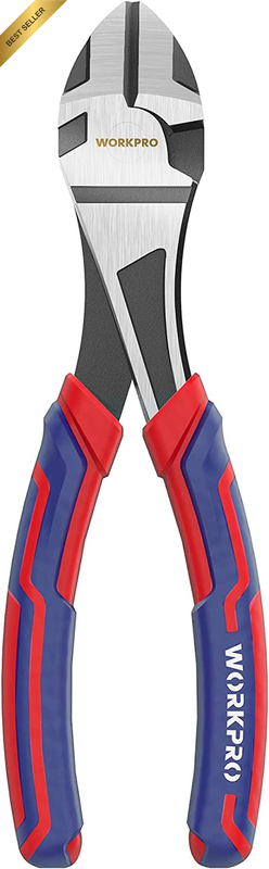 18Cm Diagonal Pliers in CRV Steel for Cutting Wires, Bi-Material Handle Comfort