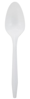 CPPMDTSBKW1 Medium Weight Polypropylene Teaspoon Bulk White 1000/Case