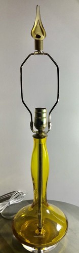 Blenko Genie Bottle Lamp Jonquil Yellow  #5815-S