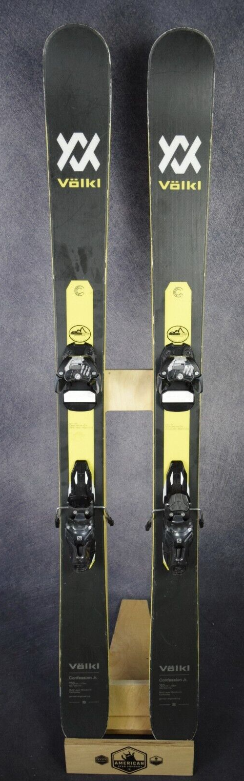 VOLKL CONFESSION JR. 100 BIG MOUNTAIN SKIS SIZE 153 CM WITH WARDEN