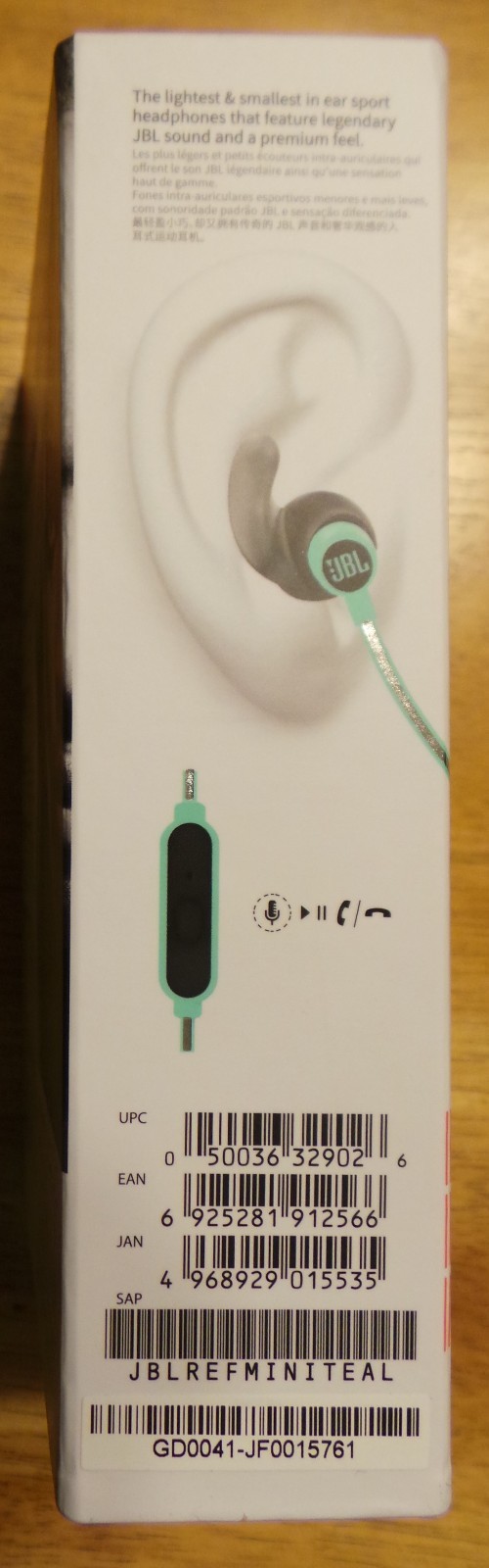 JBL REFLECT MINI In Ear Wired Sweatproof Sport Headphones with Mic, Teal