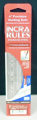 BOTH INCRA INCRA BNDRUL06 Precision Bend Ruler, 6'' RULE6 6-Inch Marking Ruler