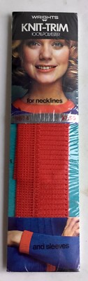 New Sealed Vintage Package Wrights Knit-Trim For Necklines And Sleeves