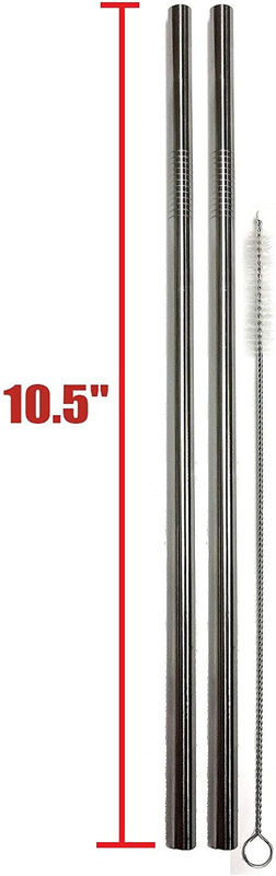 Venti Travel Mug Straws 2Qty - Stainless Steel for Hot & Cold To-Go Drink Cups