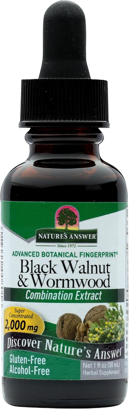 Black Walnut and Wormwood Complex 2000 Mg, 1 Oz - Alcohol-Free Extract - Promote