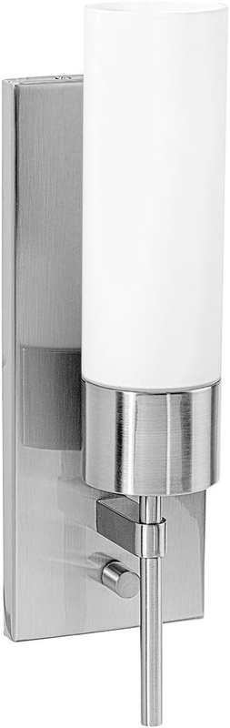 Access 50562-BS/OPL Transitional One Light Wall Fixture from Iron Collection in Pewter, Nickel, Silver Finish, 4.50 Inches, Brushed Steel