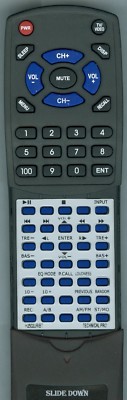 Replacement Remote for TECHNICAL PRO H2502URIBTREMOTE, H2502URIBT