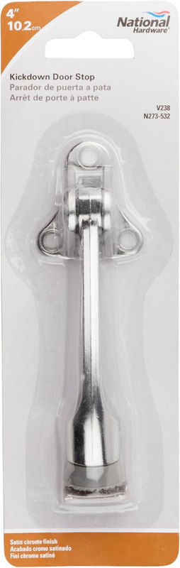 N273-532 V238 Kickdown Door Stop in Satin Chrome