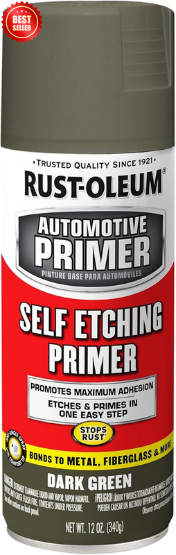 Automotive Self Etching Primer Spray 12 Oz Matte Dark Green US