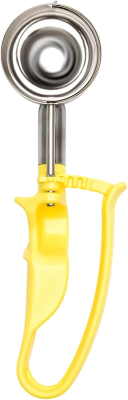 Size 20 Yellow 1.77 Oz., Commercial Food Disher, Food Portioner, Heavy-Duty Stai