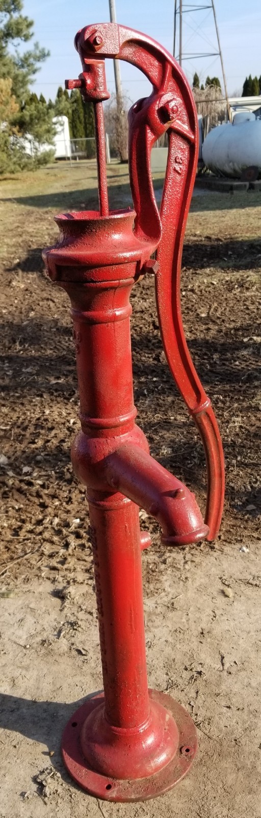 Antique Cast Iron Farm Well Pump, Cedar Rapids,Iowa Cedar Rapids Pump Co.