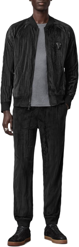 John Varvatos mens Brickell Crinkled Velour Jogger