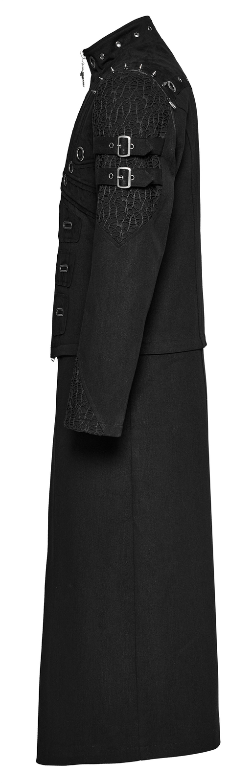 Pre-owned Punk Rave Men Steampunk Detachable Gothic Jackets Motorcycle Visual Coat Vests In Black