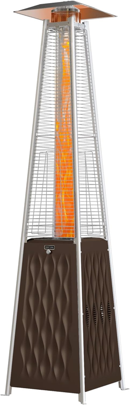 Pyramid Patio Heater, 48,000 BTU Outdoor Patio Heater, Quartz Glass Tube Propane