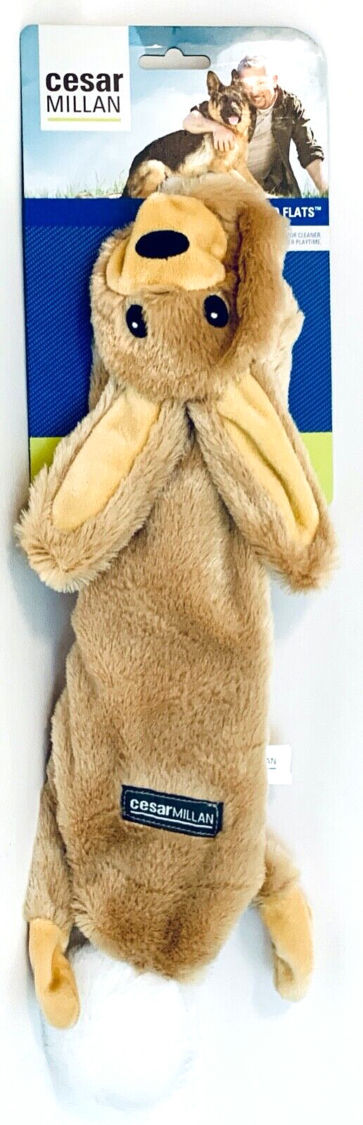 1 Ct Cesar Millan Wild Flats Stuffing Free Rabbit Dog Toy Activity Level 1 Low