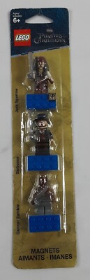 Lego Disney Pirates Caribbean Minifig Magnet Set 853191 Sparrow Barbossa New