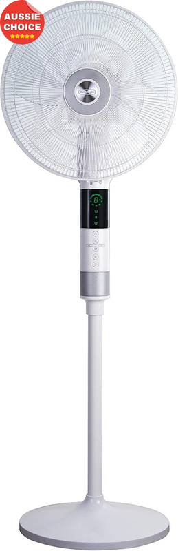 360° Pedestal Cooling Fan DEAPF40WH Adjustable Height Quiet White Electric Fan