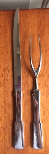 Oneida Stainless Steel Knife and Fork Carving Serving Set