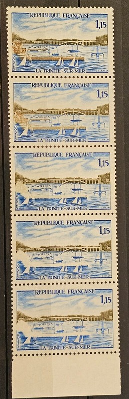 Timbre France 1585b** Mole Blanc X 2 Tenant A Normal SignÃ© Calves