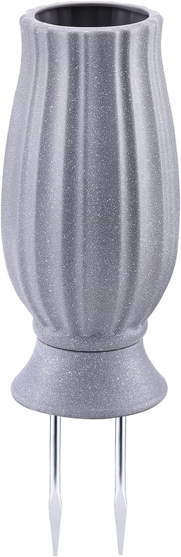 Cemetery Vase for Grave Decorations with Metal Spike Headstones Flower Holder fo