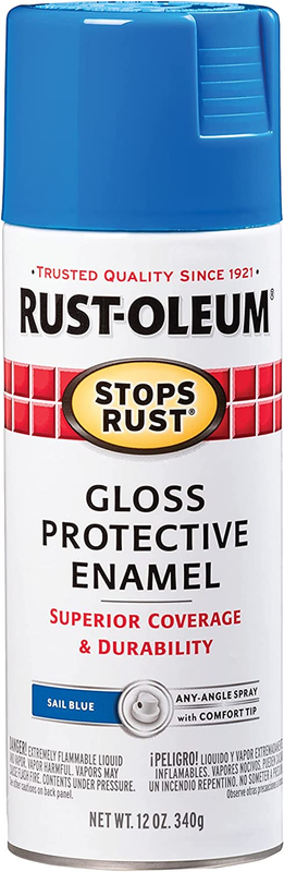 Rust-Oleum Stops Rust Spray Paint, Gloss Sail Blue